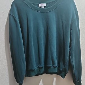 Women's Dark Green Crew Neck Sweater